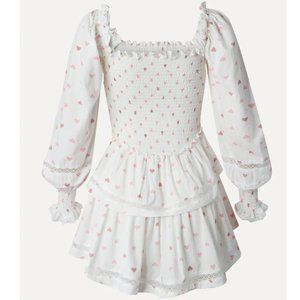 Dora Valentine Puff Sleeve Mini Dress